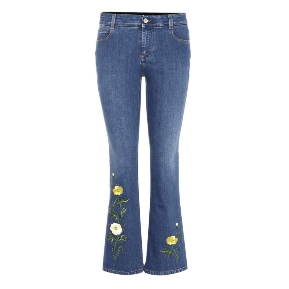 Stella McCartney Groovy Floral Denim Jeans